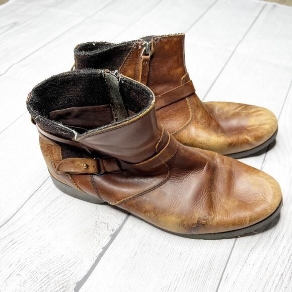 Teva De La Vina Low Brown Waterproof Leather Foxy Ankle Booties Size 9 - Picture 2 of 12